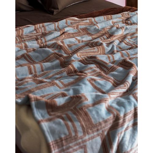 Couverture Imprimée En Polaire Double Welsoft De Breville - Bleu Clair