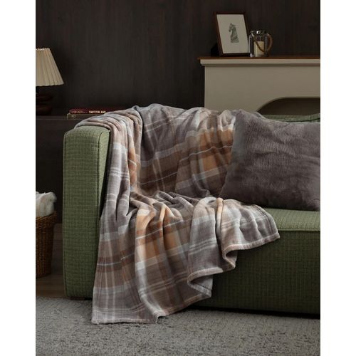 Couverture Tv Imprimée Tignes Welsoft - Gris