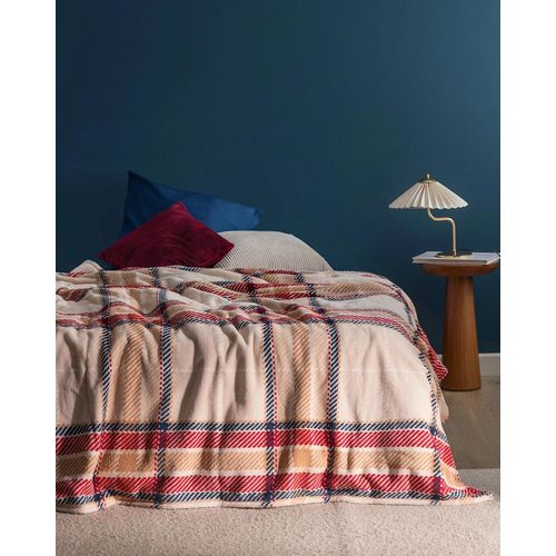 Couverture Simple Imprimée En Polaire Antonin Welsoft - Beige/Rouge