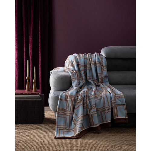 Couverture Tv Imprimée En Polaire Breville Welsoft - Bleu Clair