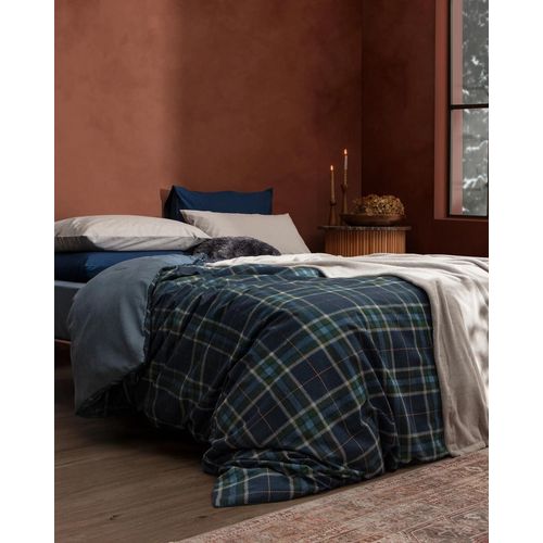 Parure De Lit Double Genre Avec Housse De Couette Et Couverture - Gris