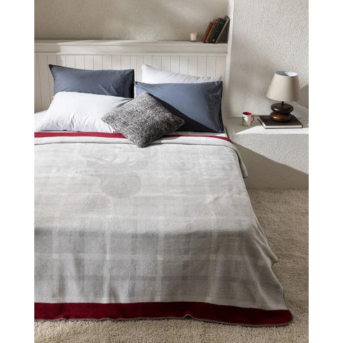 Couverture Jacquard En Coton Simple Aude - Gris