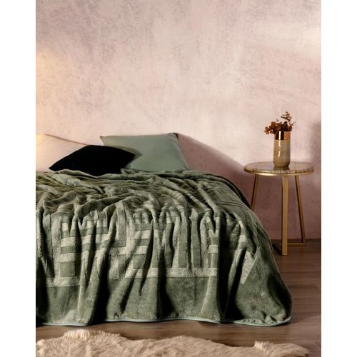 Couverture Double En Relief En Vison Clémentine - Kaki