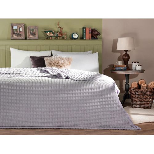 Emile Welsoft Couverture Double En Polaire Double Face Gaufrée - Prune Clair