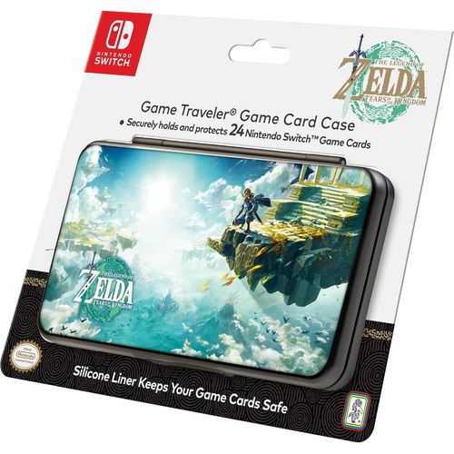 Rds Étui Pour Cartes De Jeu Nintendo Switch - The Legend Of Zelda Tears Of The Kingdom - Peut Contenir 24 Cartes De Jeu Et 4 Cartes Microsd, Noir, Noir