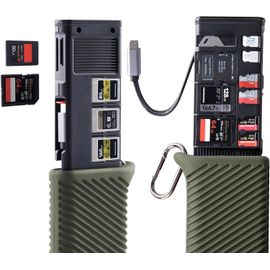 Lecteur De Carte Express Type A/Sd/Micro Sd 10 Gbps Usb 3.2 Gen2, Porte-Cartes Express Type A/Sd/Tf, Compatible Avec Les Appareils Photo/Téléphones/Drones/Caméras D'action (Vert Mousse)-Mademoiselle Gabrielle