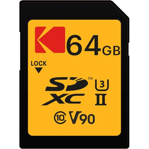 Emtec - Carte Mémoire Sdxc 2000X Uhs-Ii U3 V90 Ultra Pro Ekmsd64Guhs2V2K Pour Dslr, Lecture 300Mo/S, Écriture 270Mo/S, Vidéos 4K, 8K Uhd 360° - 64Go/Gb