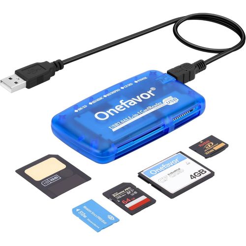Smartmedia Lecteur De Cartes Graveur Universel Tout-En-Un Usb Multi-Cartes Hub Fin Lecture Smart Media Sd, Xd, , Mmc, Ms Pro Duo, Lecteur De Cartes Mémoire Flash Pour Windows, Mac, Linux