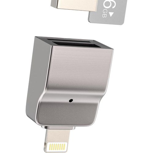 Adaptateur Lightning Vers Micro Sd Usb Lecteur Carte (2 En 1) Pour Apple Pour Ipad Pour Iphone 14 13 12 11 Pro Card Reader Otg Mémoire Cle Câble Appareil Photo Compact Flash Externe Tf Femelle Caméra