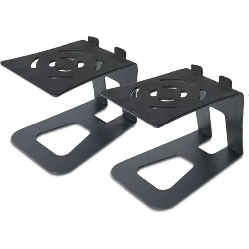 Pieds D'Enceintes Home Cinéma Enceinte De Bureau Étagère Studio Bibliothèque Moniteur Boîte Support Haut-Parleur Base Support D'Enceinte (Color Noir, Size 18Cm)