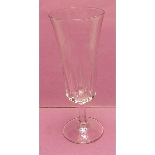 Ancien Verre / Flute À Champagne Ou Autre À Pied - Verre Translucide