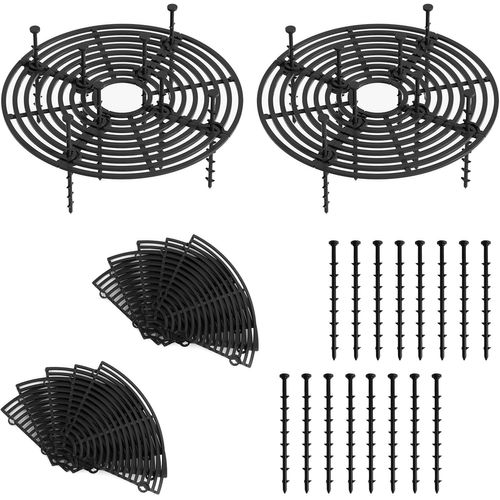 ChenQuanSarl-Pièces Grilles De Pots De Plantes, 30 Cm Cache Pot De Fleurs En Grille, Plastique Grille Pot Fleur Découpable Pour Protéger Les Plantes, Protection De Sol