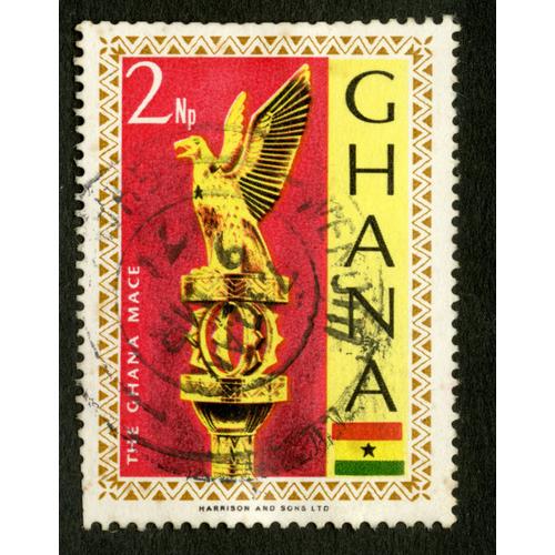 Timbre Oblitéré Ghana, The Chana Mace, 2 Np