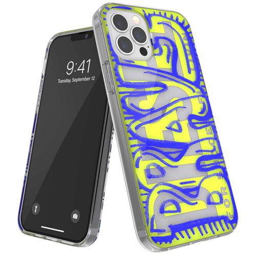 Diesel Custodia Iphone 12/12 Pro Trasparente Antiurto Blu Lime - Bordi Rialzati