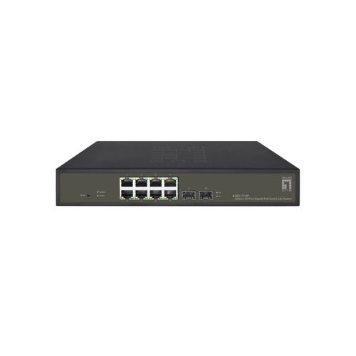 LevelOne GES-2110P Switch di Rete Gestito L2 8 Porte Gigabit PoE+ 2 SFP Nero