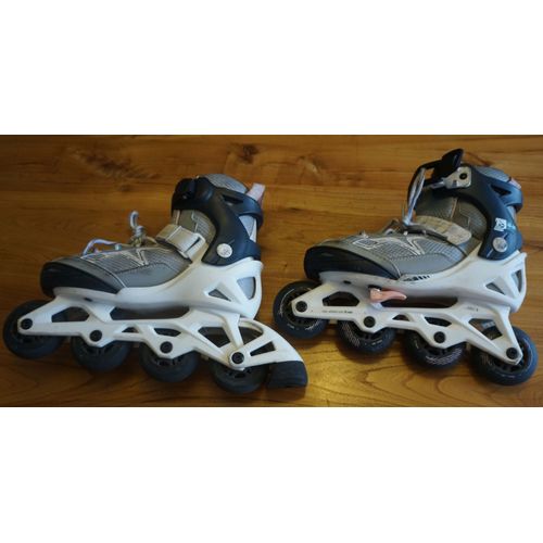 Rollers Oxelo Fit3 Abyss (Taille Ajustable 32-35) Avec Leurs Sac De Transport
