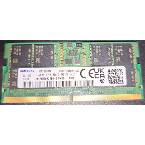 Barrette RAM Samsung DDR5 SODIMM 16 Go 5600 MHz OEM Lenovo NEUF