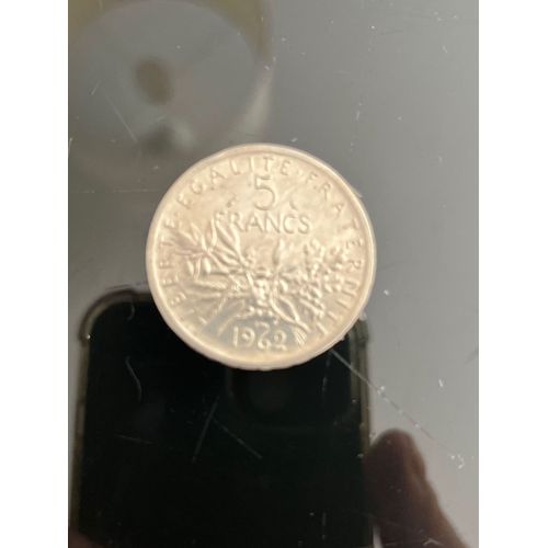 Piece De 5 Francs En Argent 1962