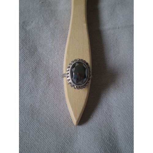 Bague Femme Argent Ovale Améthyste Violet