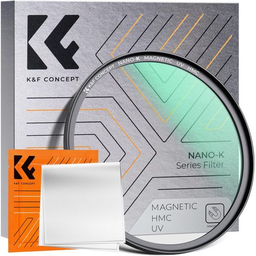 Filtre UV Magnétique 62mm Filtre de Protection et Chiffon Imperméable Anti des Rayures Léger HD Nano-Revêtements de 18 Couches