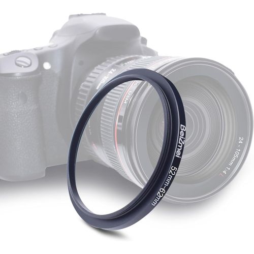 Filtre adaptateur de 52 mm à 62 mm compatible avec tous les objectifs de 62 mm UV,ND, CPL,filtre, 52 mm lentille to 62 mm appareil photo filtre (52-62 mm)