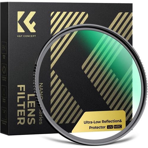 62mm Filtre UV Protection d'ultra-Faible Réflexion et Dur Verre Trempé 9H Nano revêtement Étanche pour Objectif Appareil Photo