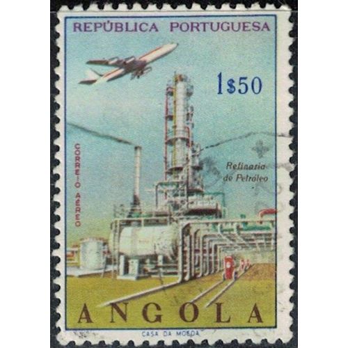 Angola 1965 Oblitéré Refinaria De Petróleo Raffinerie De Pétrole Y&T Ao Pa16 Su