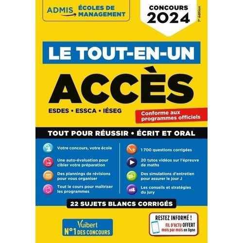 Concours Acces - Esdes, Essca, Ieseg - Le Tout-En-Un