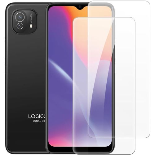 Lot De 2 Films De Protection En Verre Trempé Compatible Avec Logicom Lunar Pro, Ultra Clair, Anti-Rayures, Installation Facile[H1618]