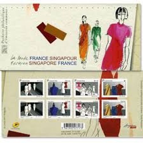 La Mode : Mannequins, Défilés De Mode Émission Commune France/Singapour Pochette Souvenir N°49 Année 2013 N° 4824 4825 4826 4827 Yvert Et Tellier Luxe