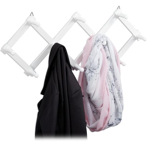 Garde Robe Murale En Bois Tringle De Garde Robe, 10 Crochets, Stable, Vestiaire, Choix De Couleurs.[T37]