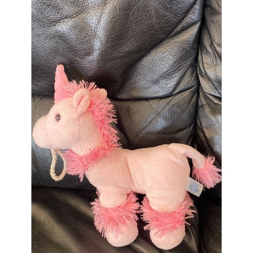 Doudou peluche licorne rose gipsy 25cm 