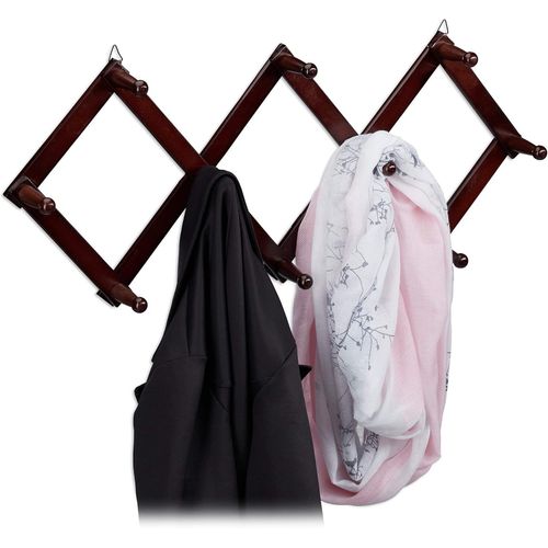 Garde Robe Murale En Bois Tringle De Garde Robe, 10 Crochets, Stable, Vestiaire, Choix De Couleurs.[T45]