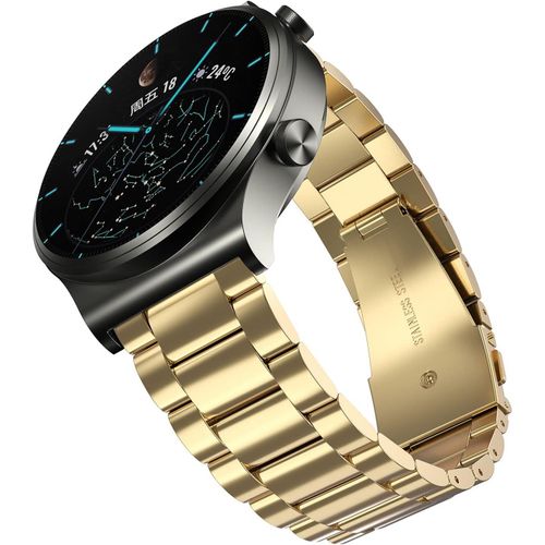 Bracelet Compatible Avec Huawei Watch Gt 2 Pro, Bracelet De Remplacement En Acier Inoxydable Pour Huawei Watch Gt 2 46mm/Gt 3 46mm/Gt 3 Pro 46mm Bracelet (Or)[Con5303117]
