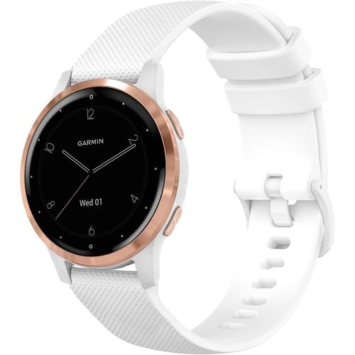 Bracelet Pour Garmin Venu 2s/Venu 3s/Vivomove 3s/Vivoactive 4s, 18mm Bracelet Silicone Souple Pour Fossil Ladies Gen 6/Gen 5e/Fossil Ladies Venture Hr Gen 4/Gen 3/Withings Steel Hr[Con5301537]