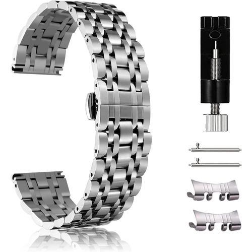 22mm Bracelet Pour Huawei Watch Gt 5 /Gt 5 Pro 46 Mm/Gt 4/Gt 4 Pro, Métal Bracelets Remplacement Banda De Montre En Acier Inoxydable Pour Huawei Watch 4/4 Pro 48 Mm/Ultimate/Buds[Con5301361]
