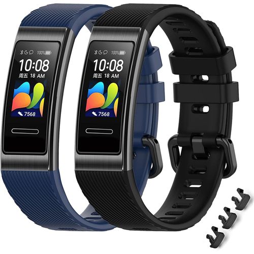 2 Sangles De Rechange Pour Huawei Band 4 Pro/Band 3 Pro/Band 3, Sangles En Silicone Multicolore Douces Et Respirantes Pour Femmes Et Hommes Compatibles Avec Huawei Band 4pro/Band 3[Con5303016]