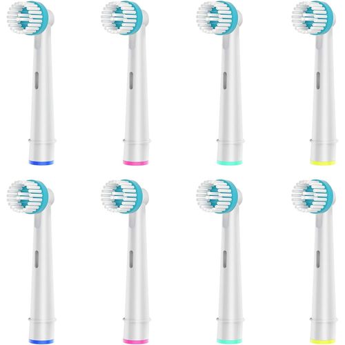 8 Têtes De Brossette De Rechange Ortho Care, Compatibles Avec Les Brosse A Dent Electrique Braun Oral B, Pour Un Nettoyage Précis Autour Des Dents Et Des Appareils Orthodontiques.[Tee530206]