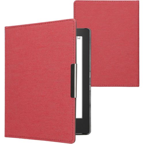 Étui L Use Compatible Avec Kobo Aura H2o Edition 1 - Étui À Rabat Magnétique Protection En Jean - Rouge[Ave5300761]