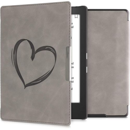 Étui Compatible Avec Kobo Aura H2o Edition 1 Coque - Étui À Rabat Magnétique Tabletteereader Similicuir - Gris[Ave5301454]