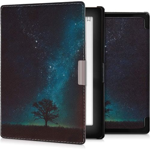Étui Compatible Avec Kobo Aura Edition 1 Coque - Étui À Rabat Magnétique Tablette Ereader Similicuir - Bleu-Gris-Noir[Ave5301217]