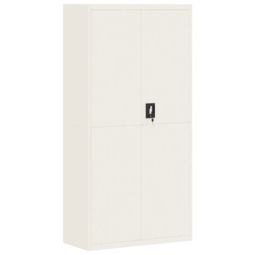 Vidaxl Classeur Blanc 90x40x220 Cm Acier