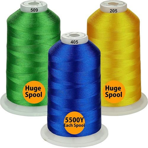 33 sélections - Lot de plusieurs couleurs assorties de fil en polyester pour machine à broder 5500Y pour machines à coudre tout usage - Couleur essentielle 2
