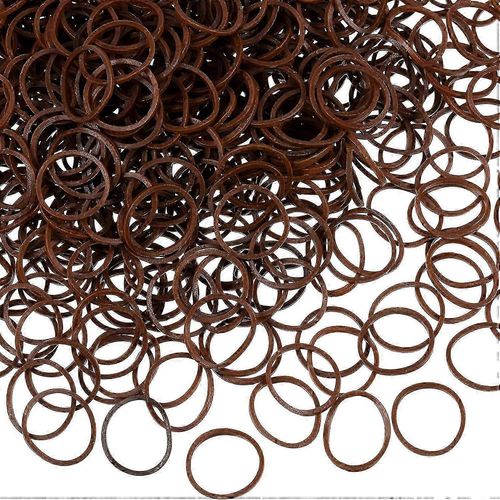 1000 Mini élastiques élastiques souples pour cheveux d¿enfant tresses cheveux (brun foncé)