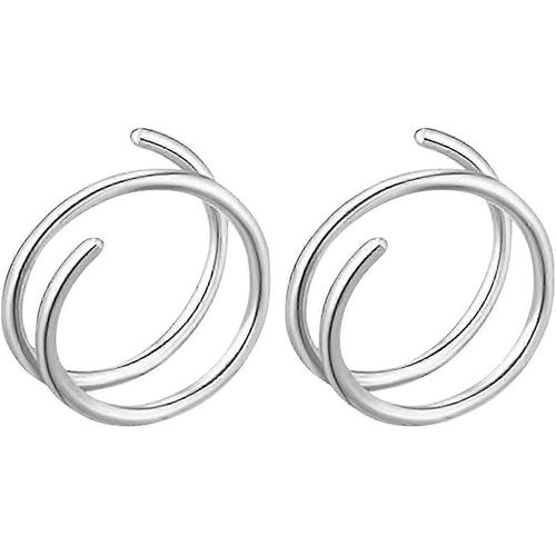 Narine Nez Double Pour Les Filles Bijoux Bague Nez Spirale Pour Le Piercing Pour Les Femmes Bague Nez Bijoux Fleur Nez Anneaux Pour Femmes Argent