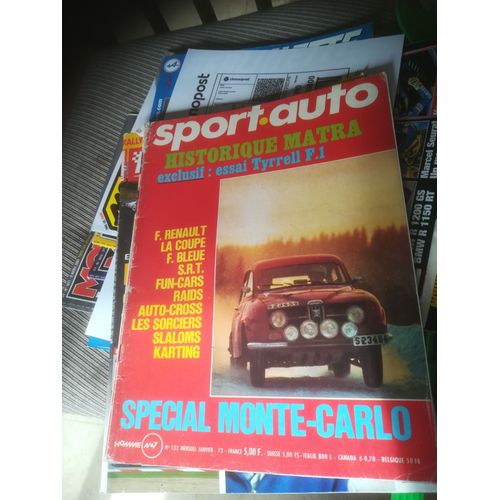 Sport Auto 132 De 1973 Tyrrell 005,Matra F1,Cevennes,Rac,Renault 8 Gordini,Simca Rallye 2,Coupe Gordini