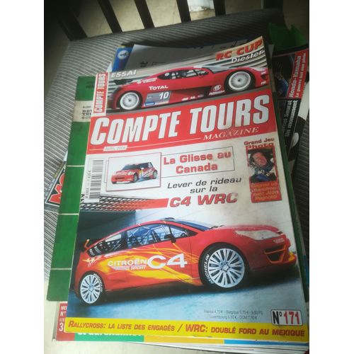 Compte Tours 171 De 2004 Giraglia,Peugeot Rc Cup Diester,Oreca,Yaris Stars Challenge,Citroen C4 Wrc
