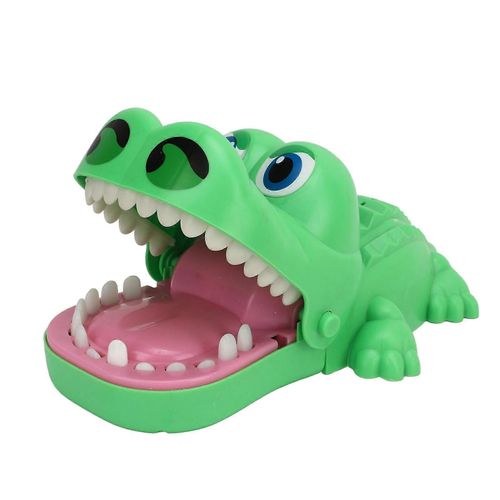 Jouet mordant les dents des animaux Drôle en plastique mordant le jeu de doigt jouet de dents d¿animaux pour les enfants vert