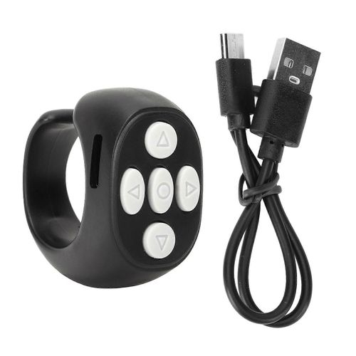 Bluetooth 5.3 Anneau Télécommande Page Turner Téléphone Portable Appareil Photo Obturateur Selfie Télécommande pour Lecture Vidéo