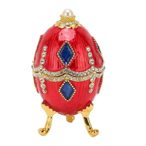 Oeuf en forme de bibelot boîtes strass incrustation bijoux exquis bibelots boîtes pour Art Collection décoration de la maison